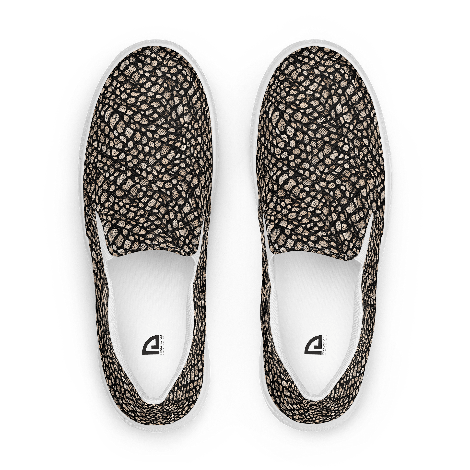 Brown Skin Snake Woman Canvas Shoes product image (1)