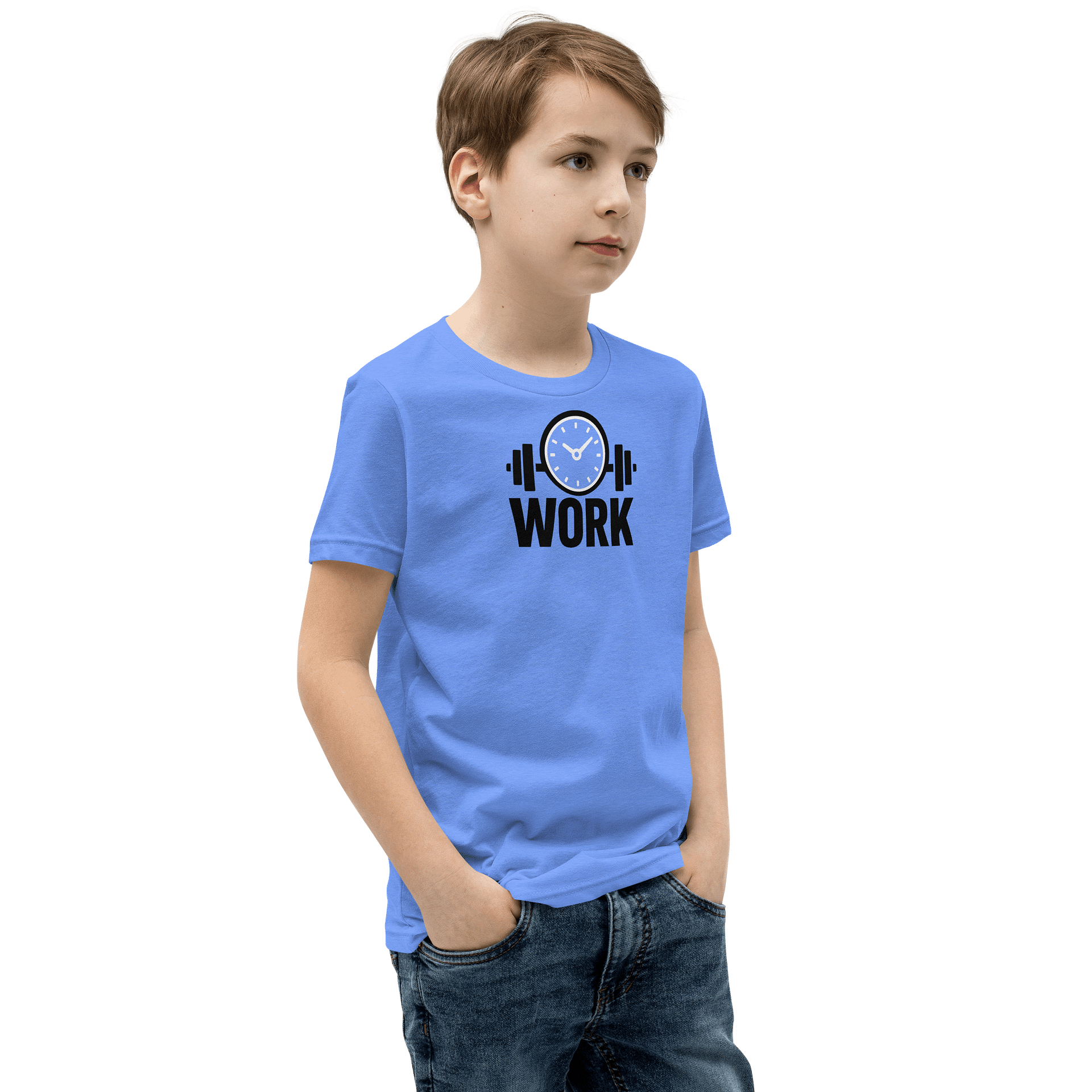 “WORK” Kids T-Shirt by HQ MAR – Bold Children’s Apparel That Sparks Confidence & Conversation product image (16)