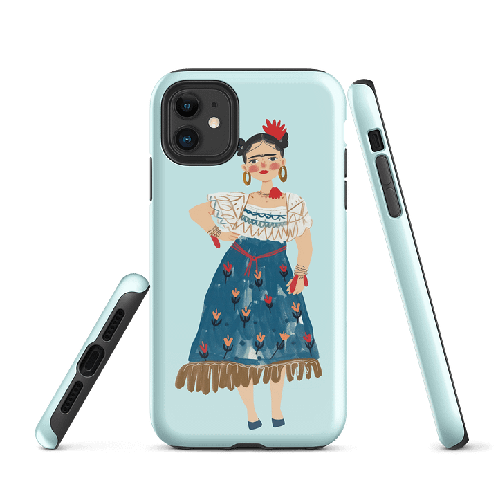 Frida Kahlo-Inspired iPhone® Tough Case | Folk Art Illustration product image (1)