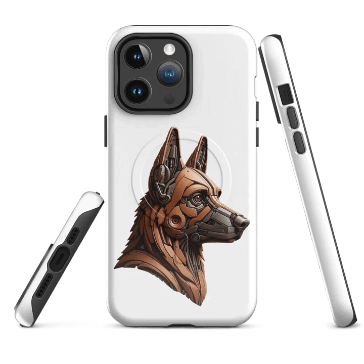 MagSafe® Tough Case for iPhone® | Iron Shepherd: KI-Design des Deutschen Schäferhund-Roboters product image (4)