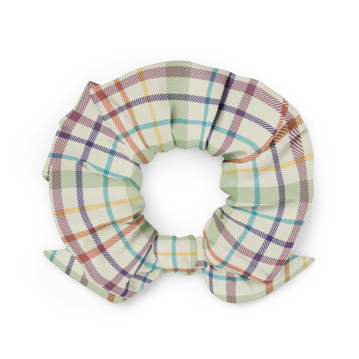 Centered Eight Color Plaid Scrunchie with Bow product image (2)