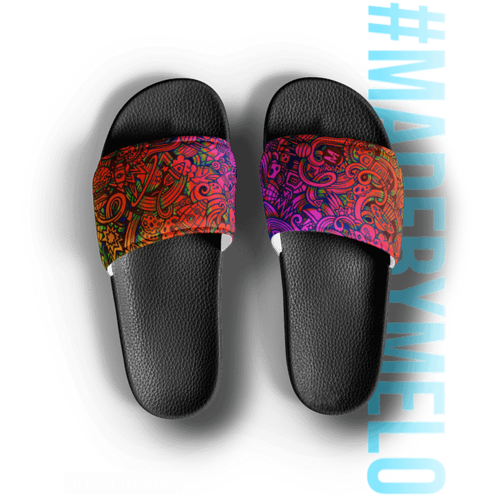 Rainbow Space Scribble - Men's Slides | #MADEBYMELO product image (2)
