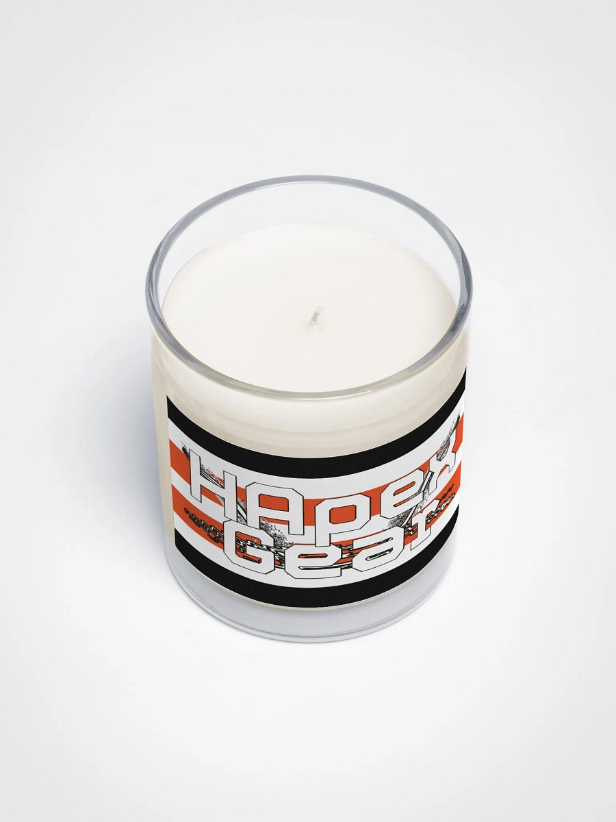 Soy Wax Candle In A Clear Glass Jar - Philadelphia Flyers Color - White HApex Gear White Logo product image (3)