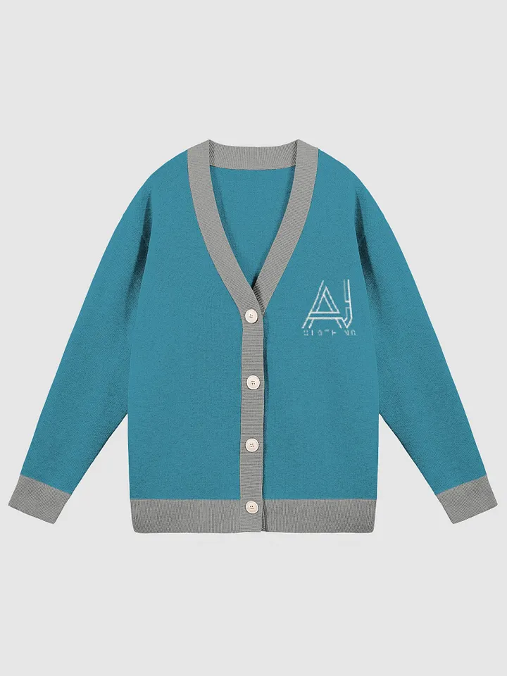 Ladies Cardigan Cyan and Grey product image (1)