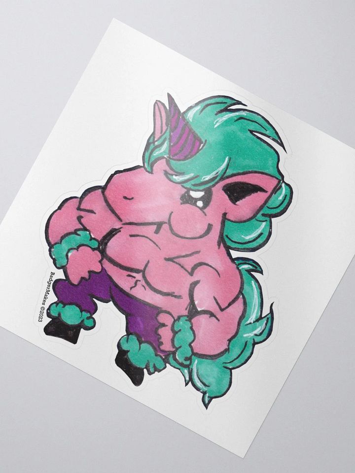 Swole Unicorn Sticker product image (2)