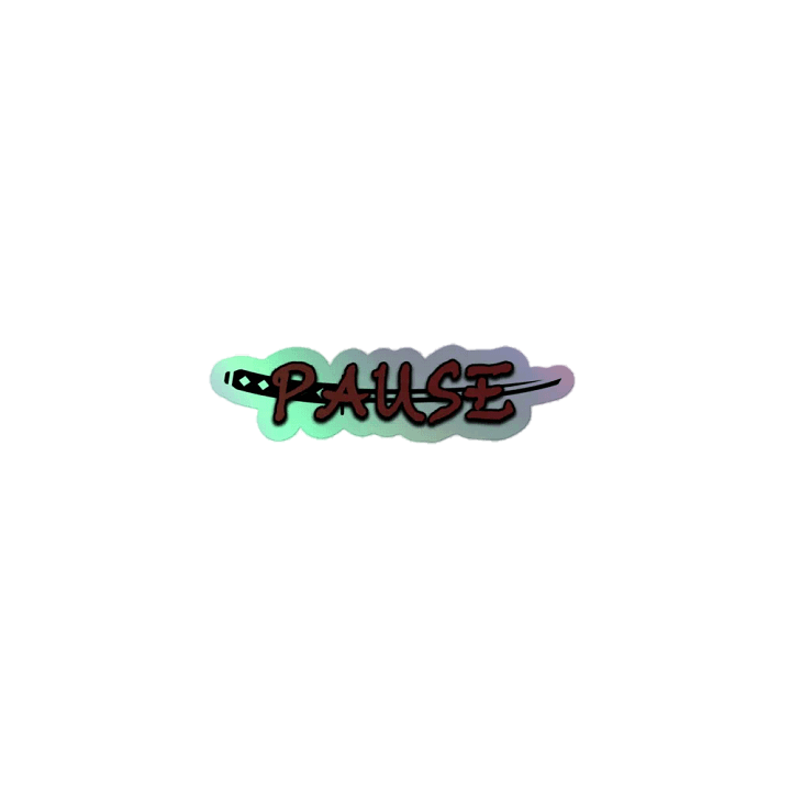 Katana Pause Kiss-Cut Holographic Sticker product image (1)