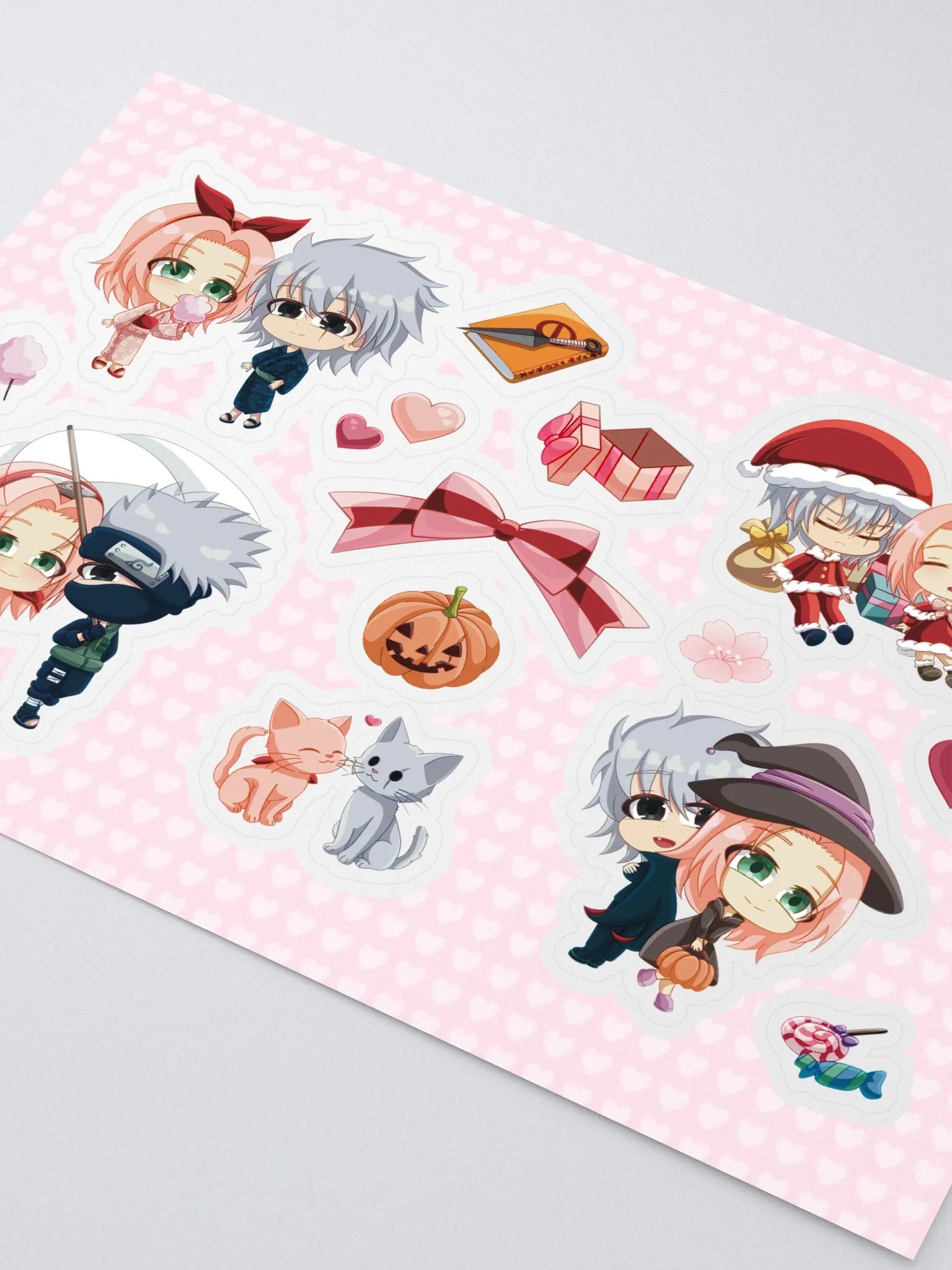 Kakasaku season Festive Chibi Anime Sticker Sheet product image (2)