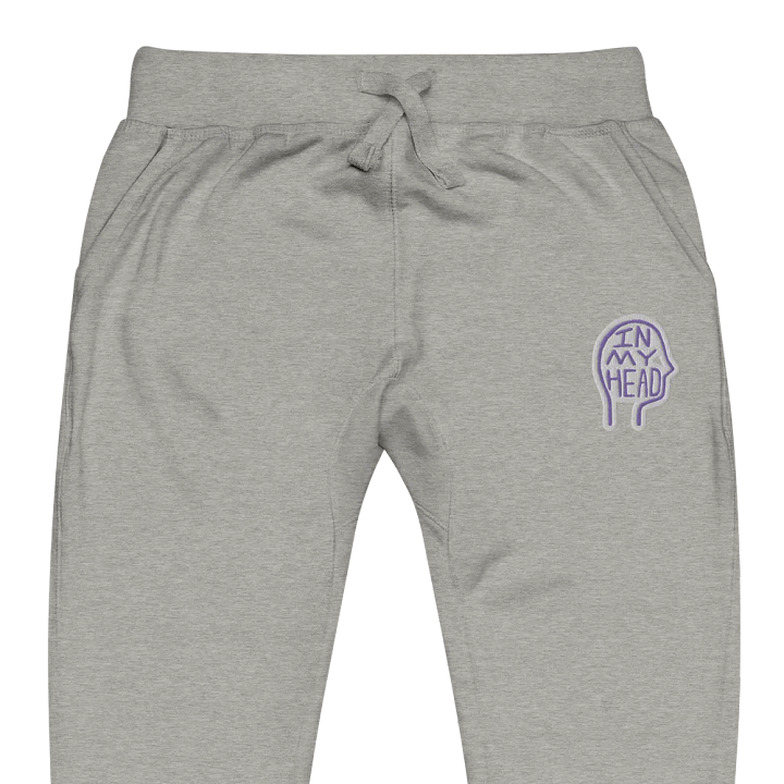 In My Head (purple bubble design) embroidered fleece joggers product image (1)