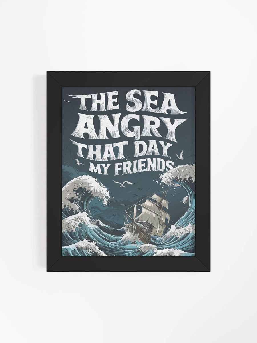 Dramatic Ocean Storm Matte Poster: A Ship’s Battle Against Angry Waves product image (49)