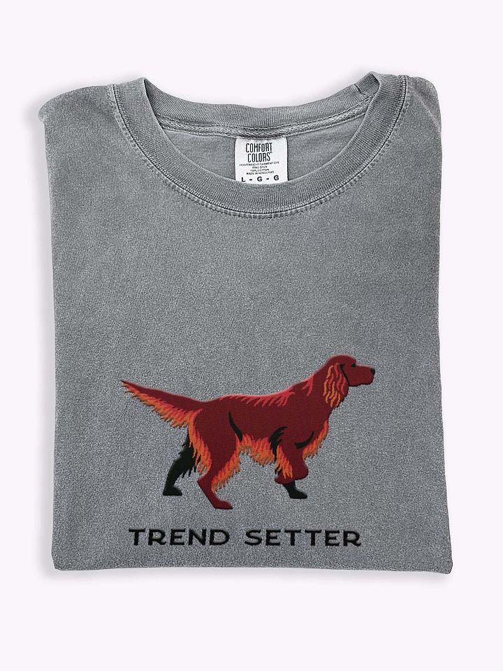 Trend Setter T-Shirt(Embroidered) of an Irish Setter product image (1)