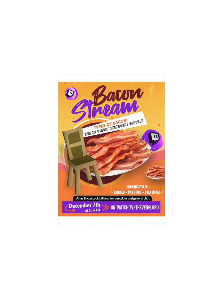 Professional print of the Bacon Stream Poster product image (1)