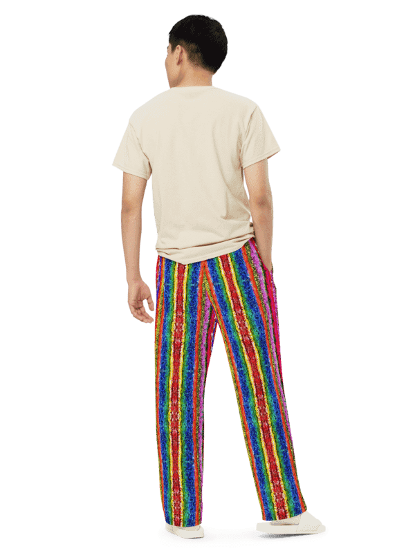 Boho colorful Stripes - Unisex Wide-Leg Pants product image (6)