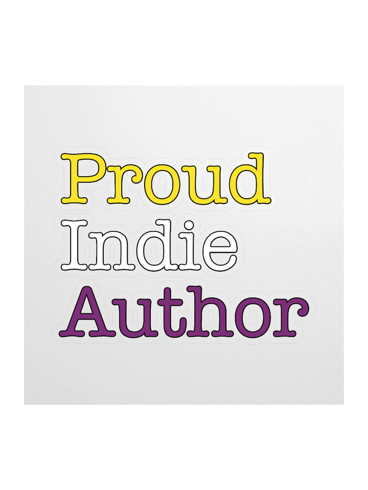 Non binary Proud Indie Author Sticker product image (1)