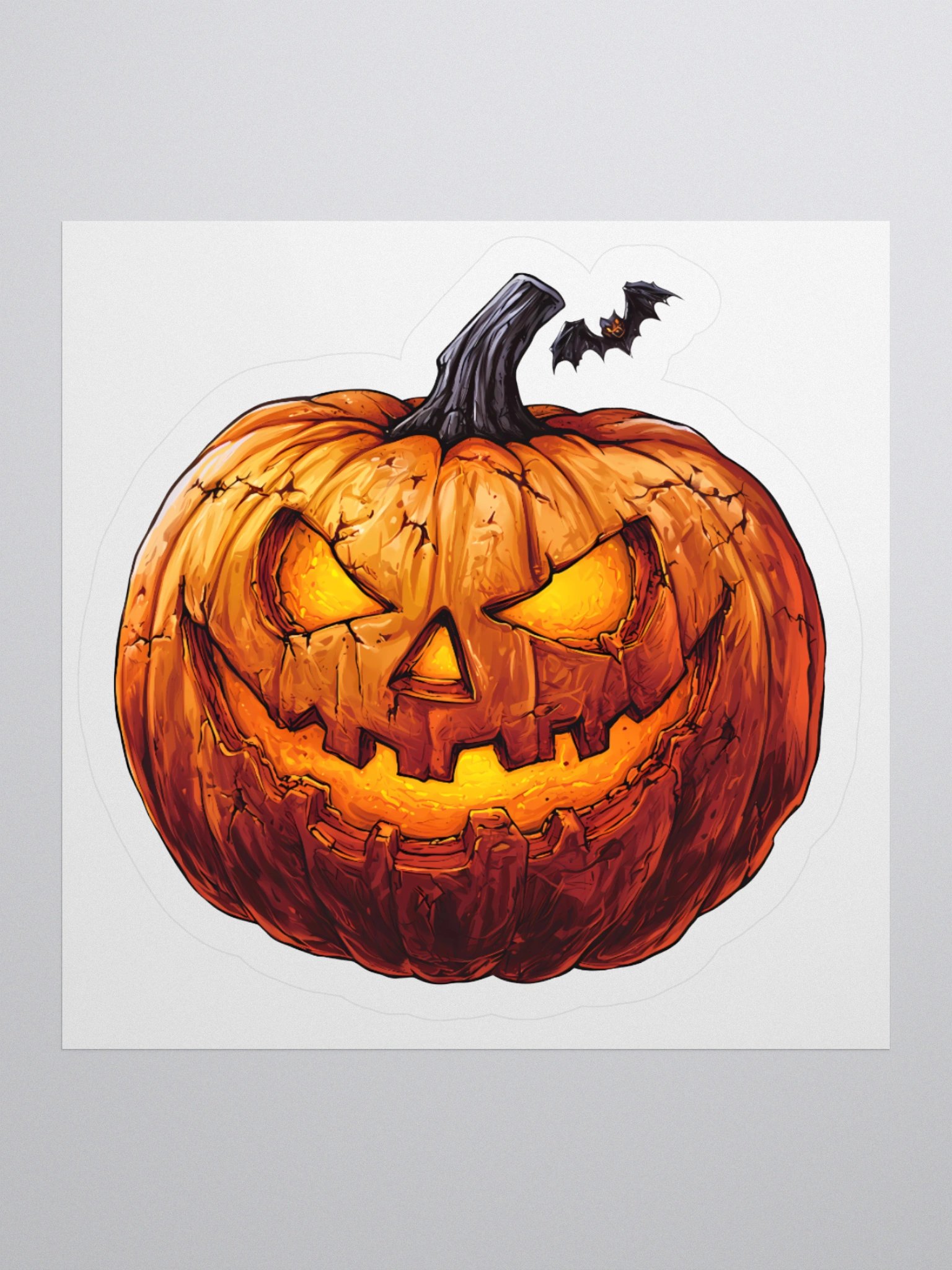 Spooky Jack-o-Lantern Pumpkin Sticker product image (1)