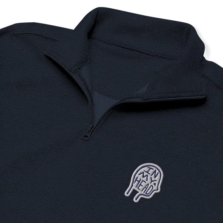 In My Head (navy bubble design) embroidered quarter zip product image (6)