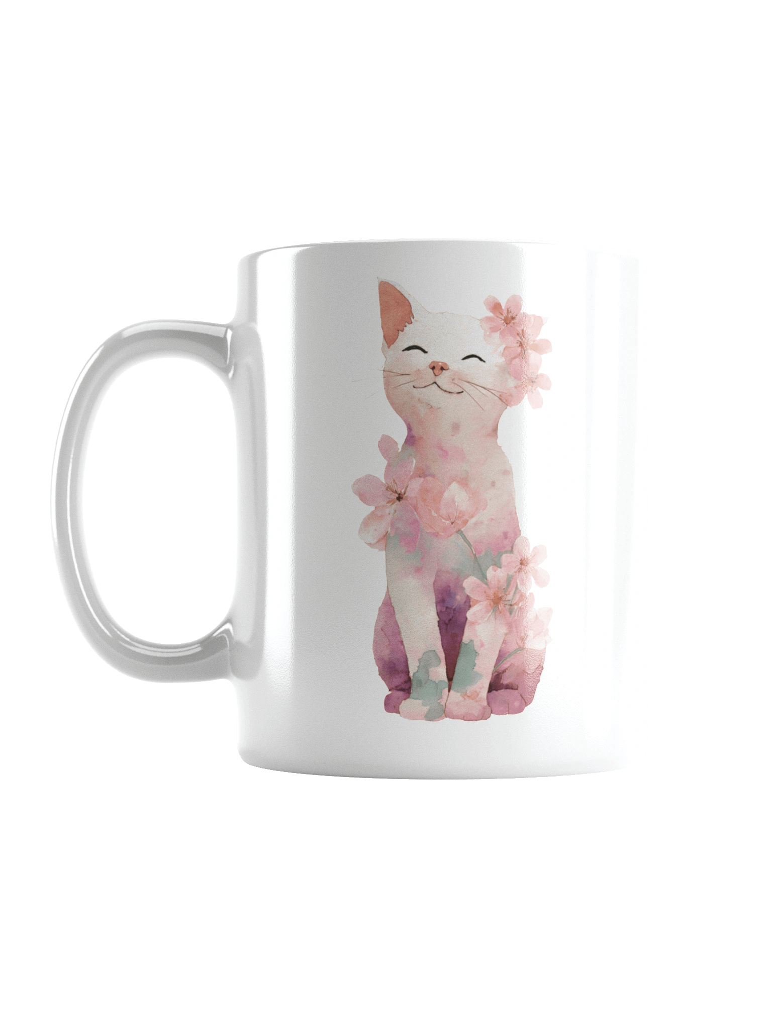 Watercolor Cat Blossom Mug product image (3)