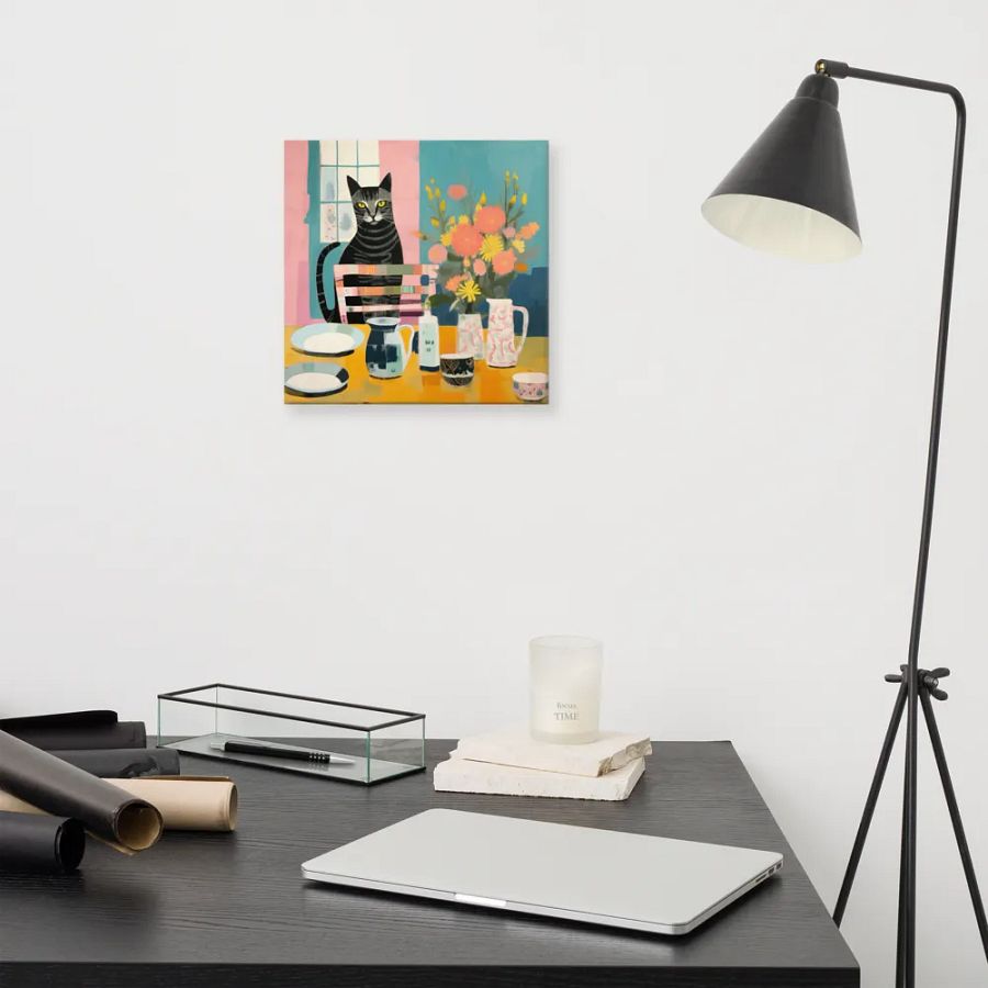 Art2401-18 Eclectic Cat Still Life - Canvas Print - sm product image (8)