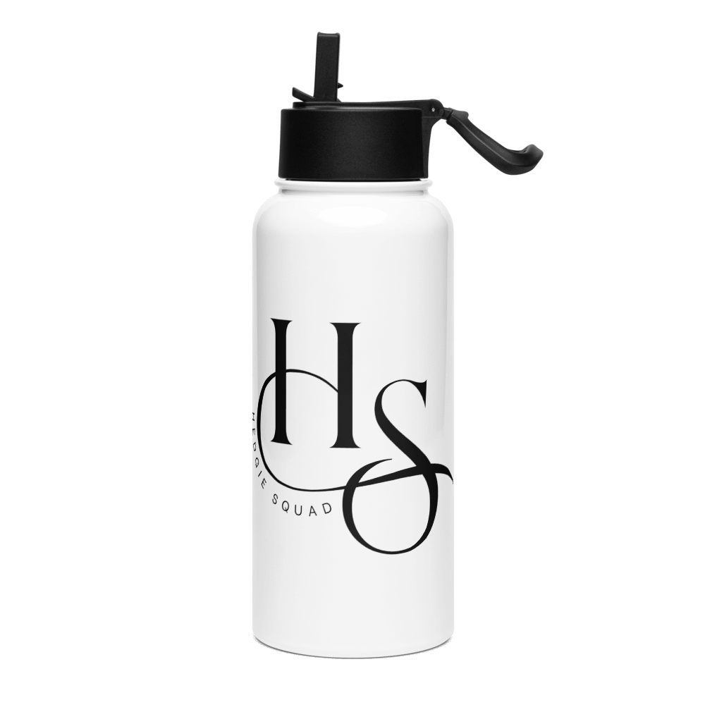 Hedgie Squad white steel water bottle product image (2)