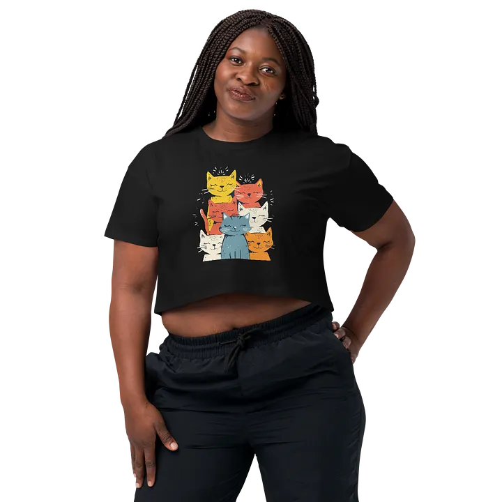 Kaleidoscope Of Kittens - Crop Top Relaxed Fit Women product image (2)