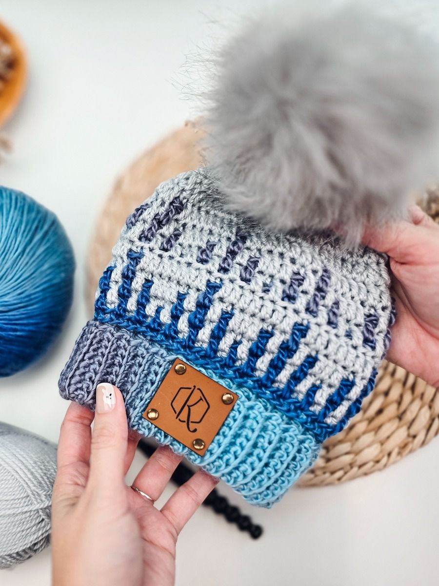 Mosaic Ridge Crochet Hat Pattern (Baby - Adult Sizes + Video Tutorial product image (5)