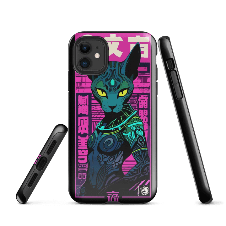 Cyberpunk Cat iPhone® Tough Case product image (1)