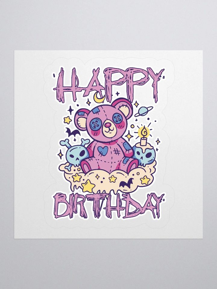 Happy Birthday (Cute Teddy Bear) Sticker product image (1)