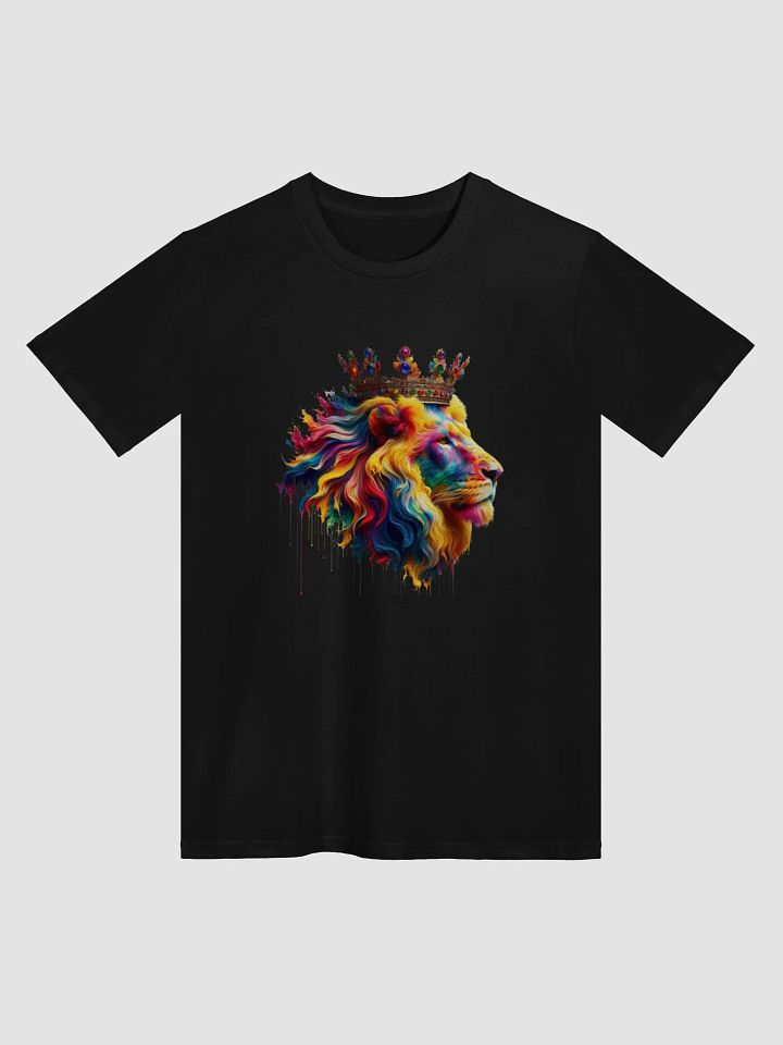 Lion King Graphic Tee, Colorful Lion Head with Crown TShirt, Vibrant Animal Art Shirt, Unique Lion Artwork Tee, Bold Graphic TShirt Gift T-Shirt product image (4)