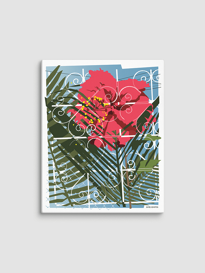 Rejas con Hibiscus Canvas Print product image (1)