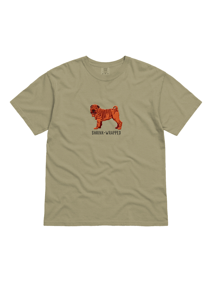 Shrink-Wrapped T-Shirt(Embroidered) of a Chinese Shar-Pei(Red) product image (2)