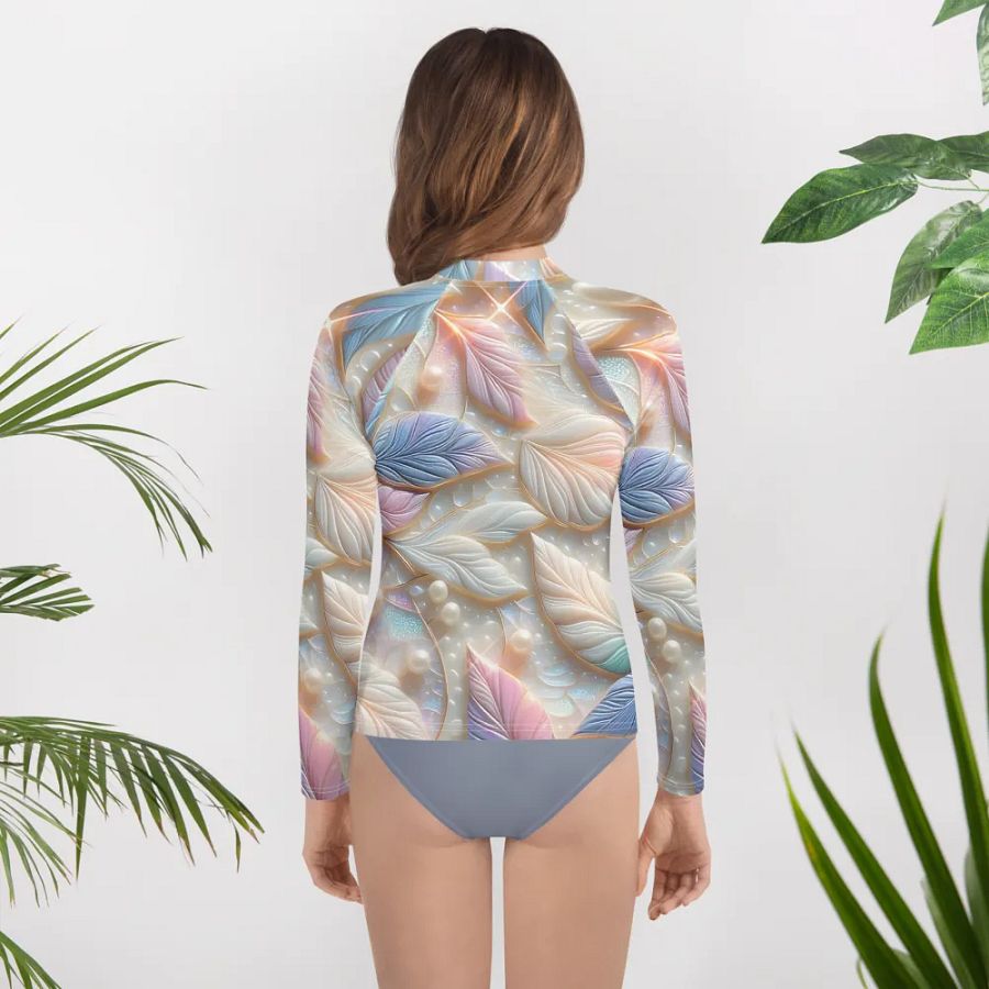 Dreamy Feathers Youth Rash Guard product image (11)