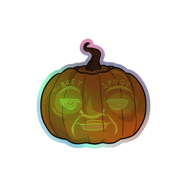Beet Spoop holographic stickers product image (2)