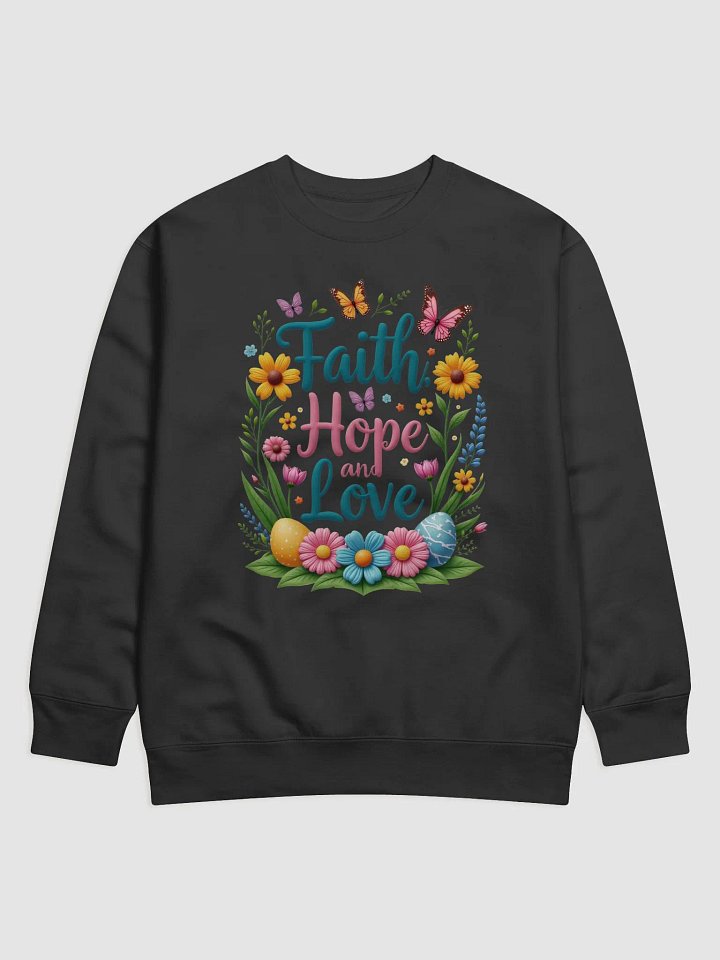 Faith Hope and Love Floral Sweatshirt product image (8)