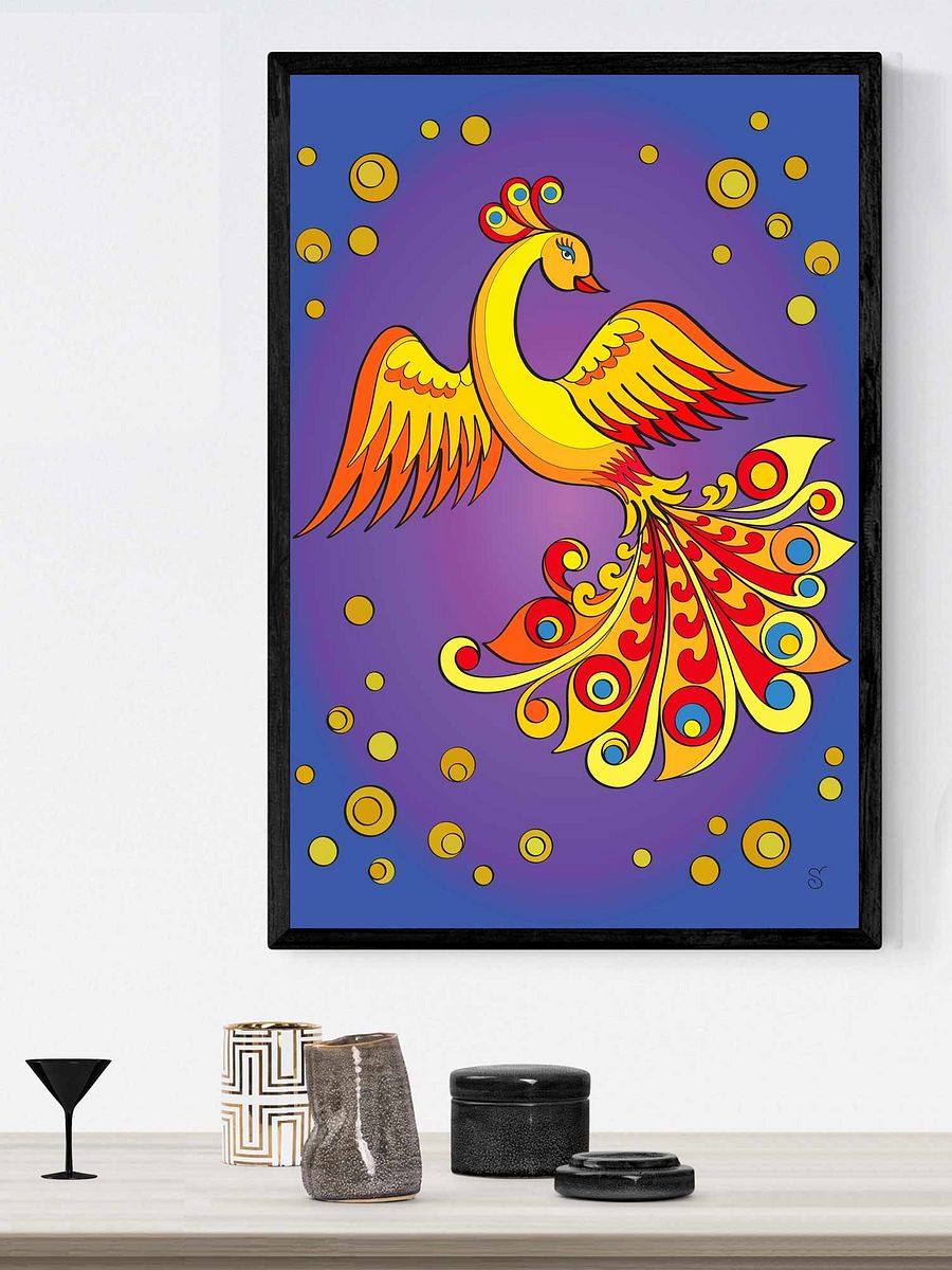 Vibrant Matte Poster Print - Golden Bird product image (8)