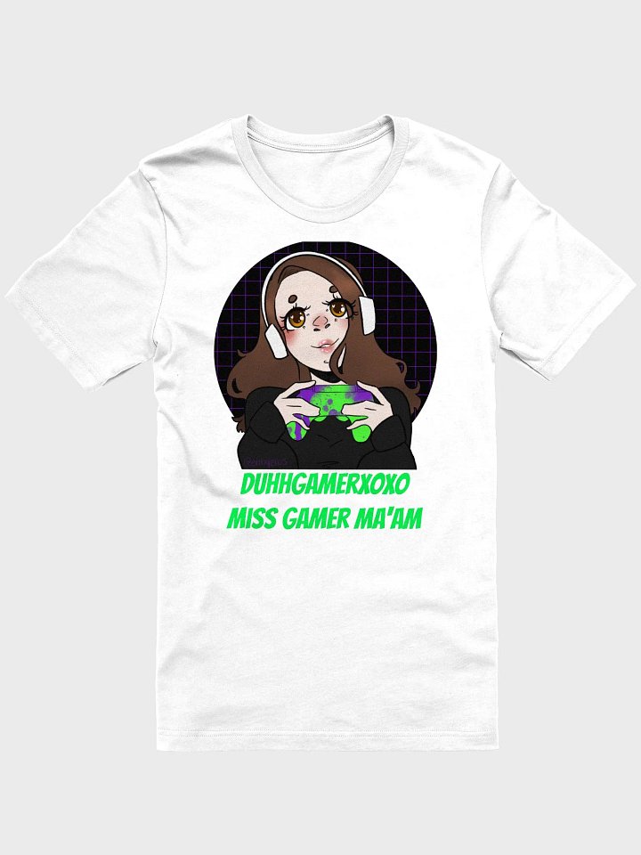 DuhhGamerXOXO/Miss Gamer Ma'am T-Shirt - Green Text product image (1)