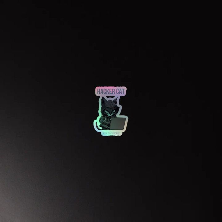 Hacker Cat Holographic Sticker Sheet product image (4)
