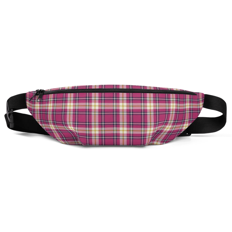 Hot Pink and Navy Blue Plaid Fanny Pack product image (2)