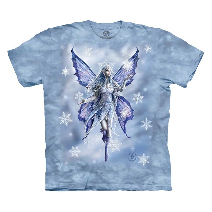 The Mountain Snow Winter Fairy Elf Magical Spirit Ann Stokes Blue T-Shirt S-5X product image (1)
