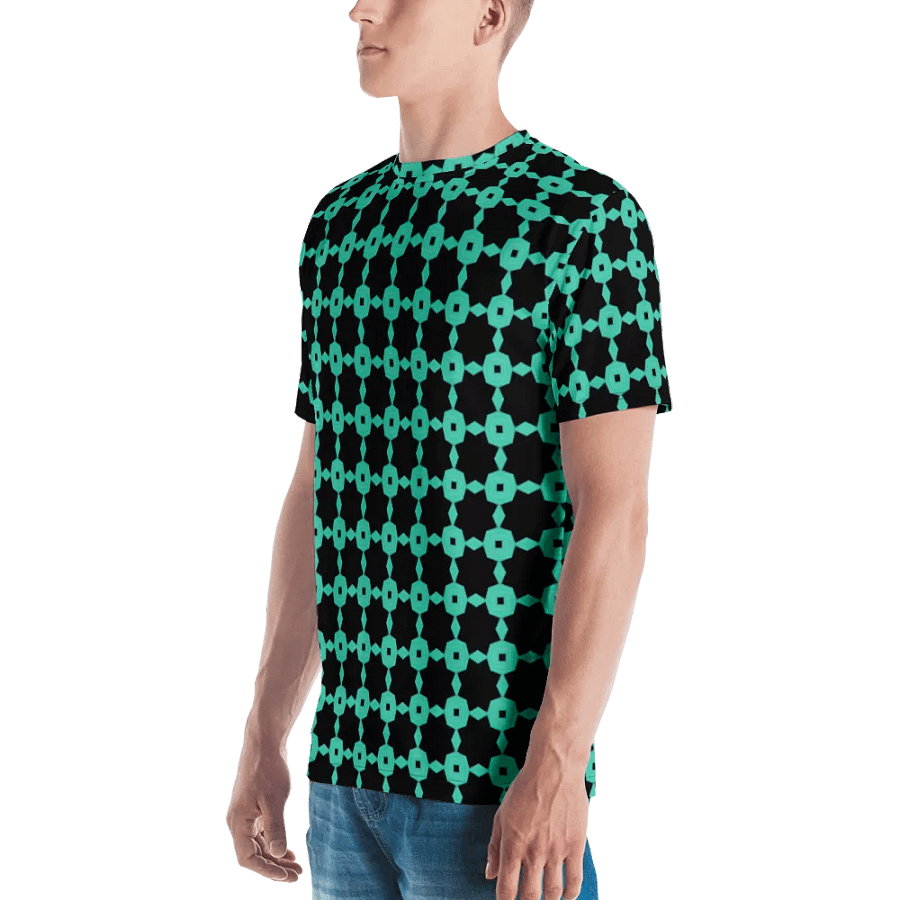 Abstract Repeating Chain Pattern Men's Crewneck T Shirt product image (4)