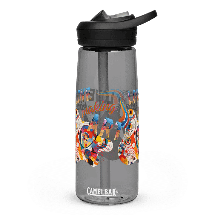 Camelback water bottle kadinsky inspired colorful design for the artist. 'Love creating Art'  Perfect gift for mom, dad, son, daughter colleague, friend who loves arty things product image (1)