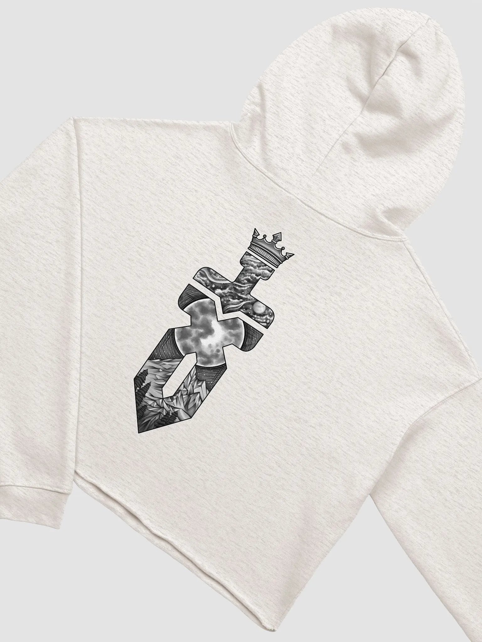 Crop Top Hoodie (Black Logo) product image (12)