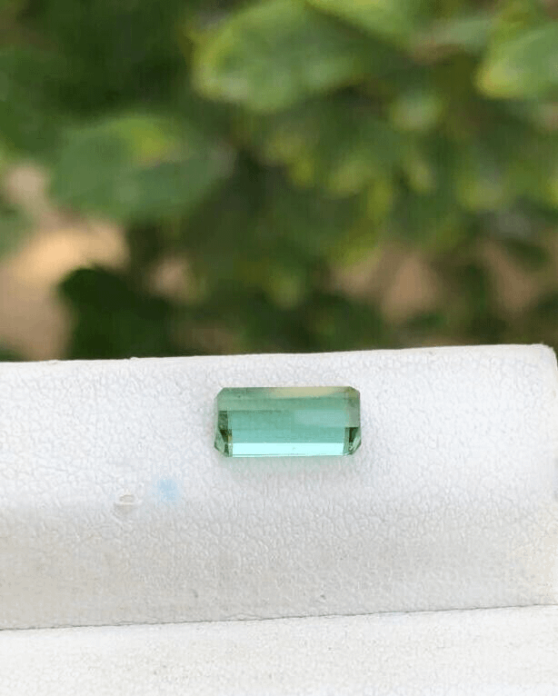 TOURMALINE EMERALD CUT LITE GREEN GEMSTONE FOR RING FATHER'S DAY GIFT, 1.30 CRT product image (6)