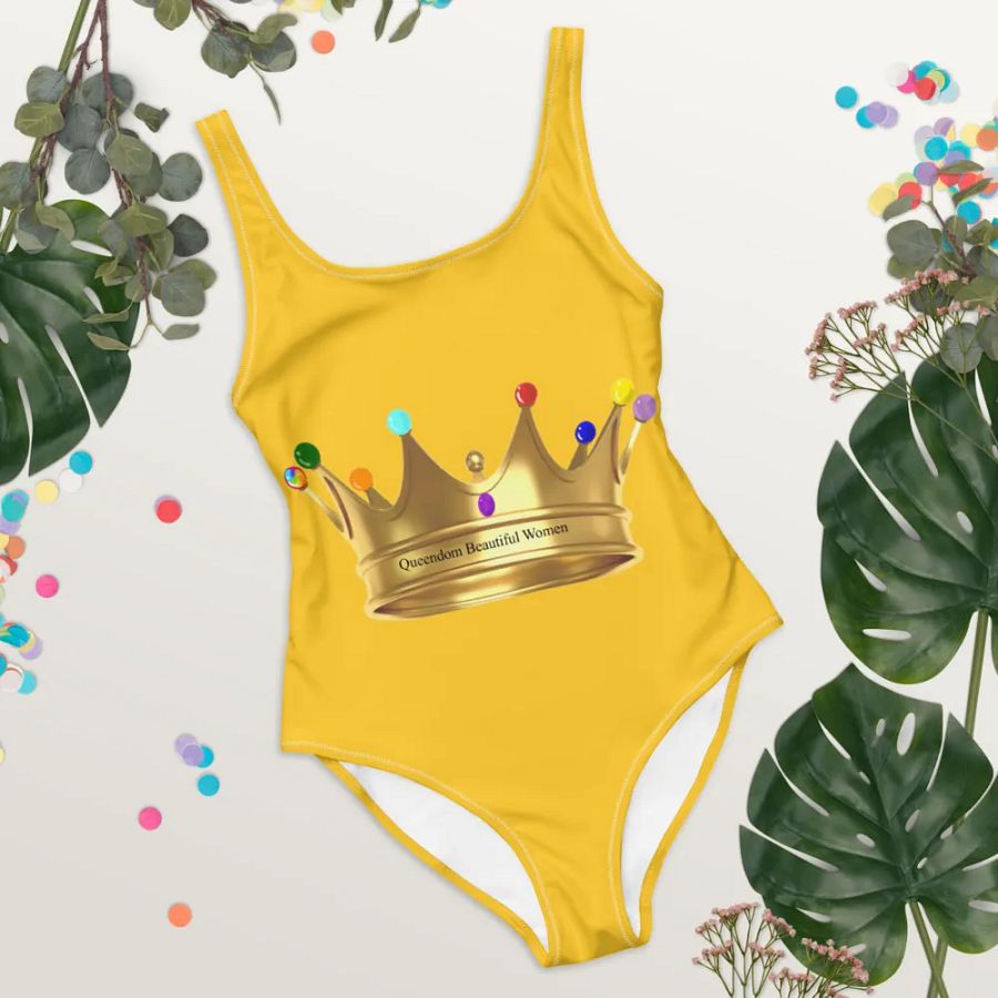 Queendom Beautiful Women Gemstone Crown Swimsuit/ Gold (TM) product image (9)