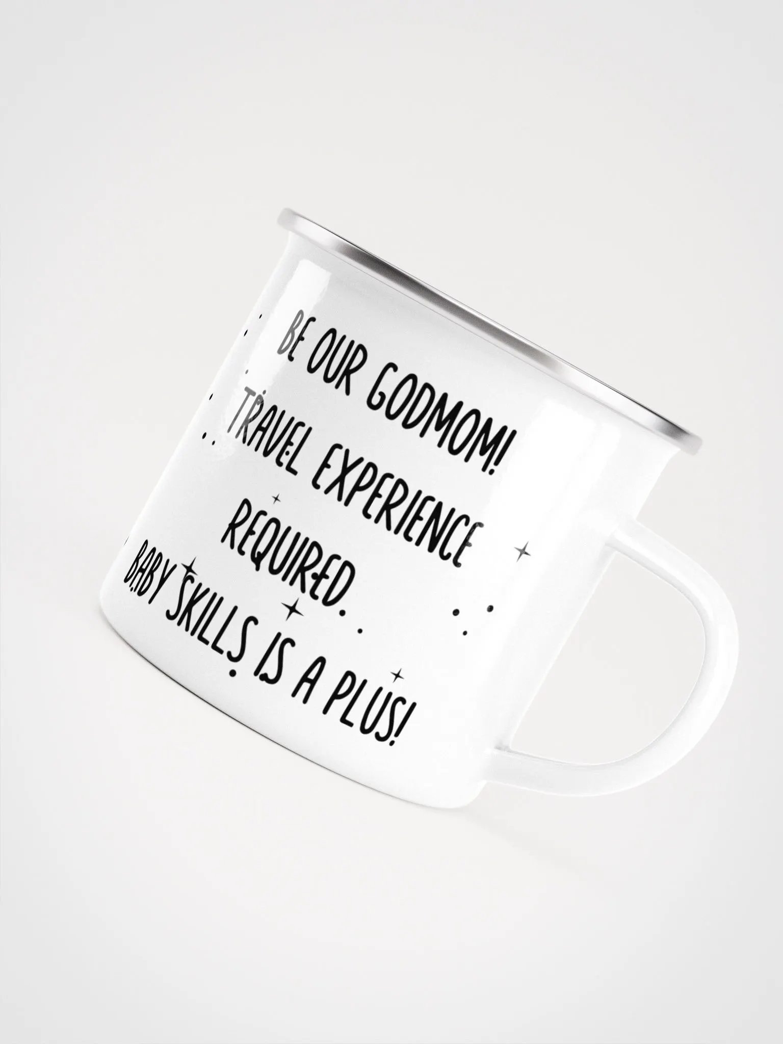 Camping Godmother-To-Be Proposal Gift - Camping gear Enamel Mug product image (7)