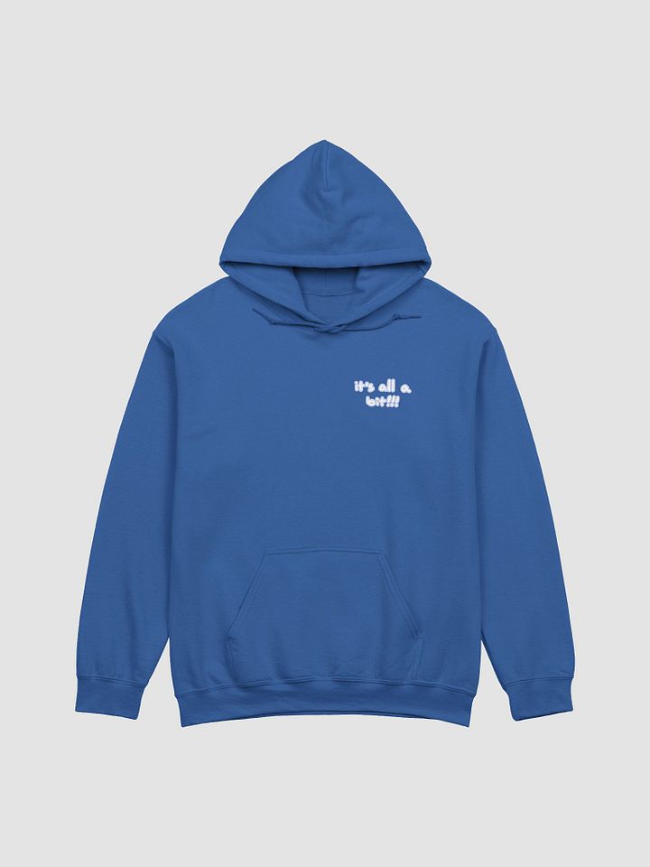 “It’s all a bit!!!” (sm. lined design, #BDCAEF) classic hoodie product image (68)