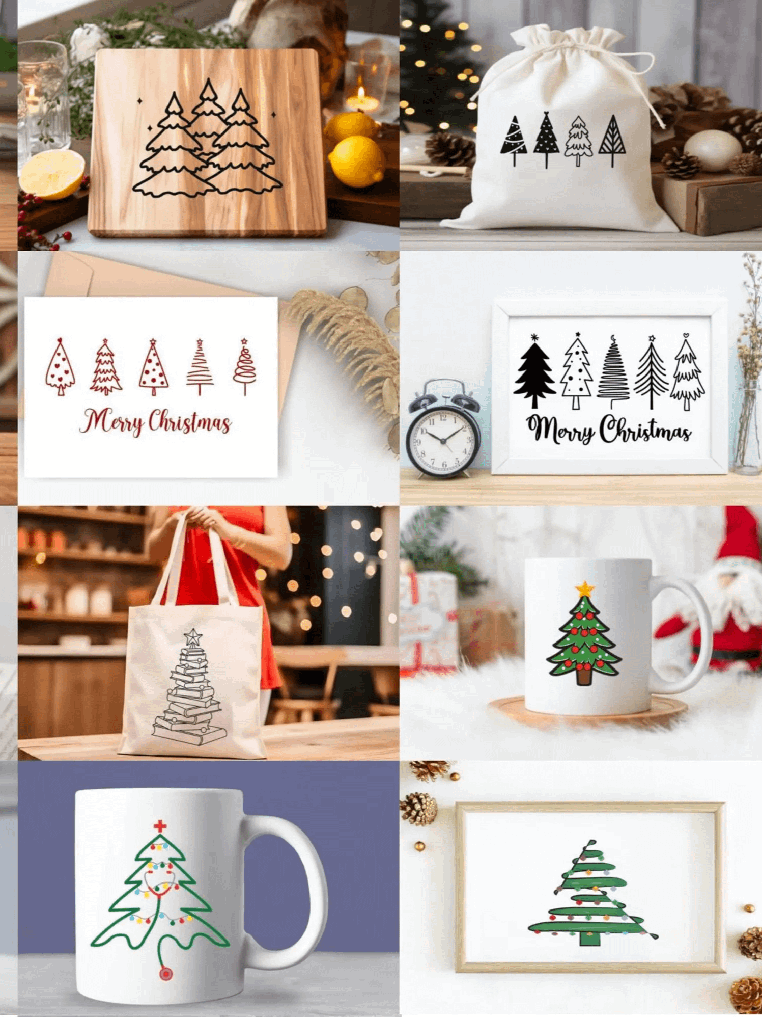 CHRISTMAS TREE SVG Bundle Christmas Tree Outline Christmas Ornaments Svg product image (8)