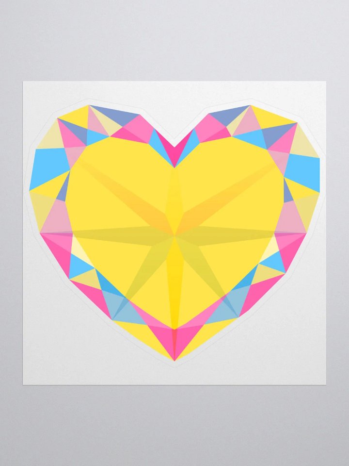 Crystal Pride Heart (Pan Pride) Cut Sticker product image (1)