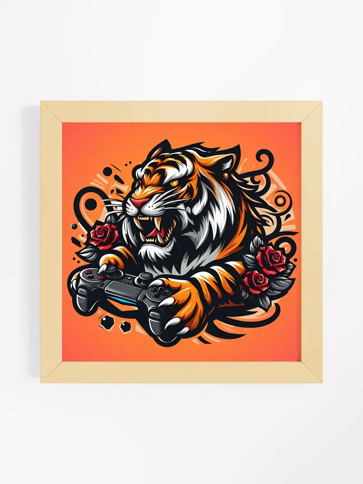 Tiger Gamer Framed Matte Poster product image (10)
