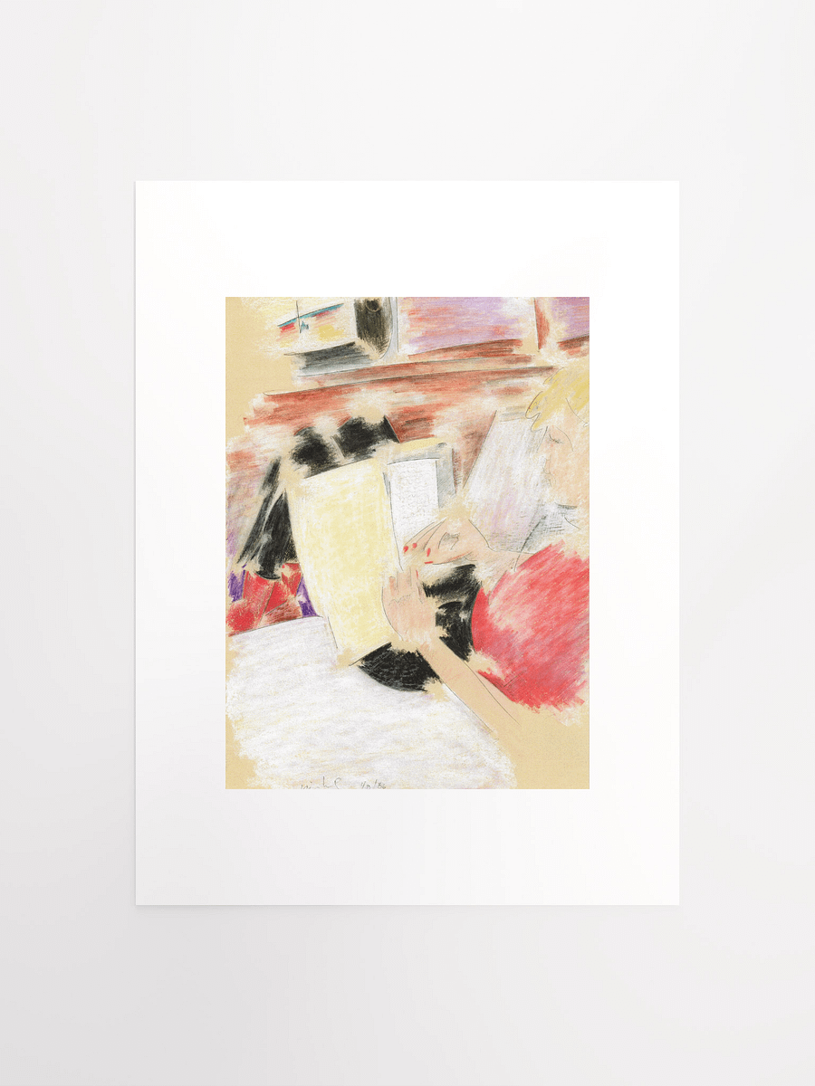 Sloy reading student papers 1.8.86 print product image (2)