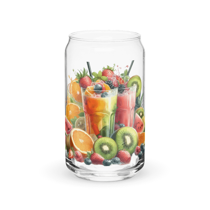 Fruit juice and fresh fruit -01-Can-Shaped Glass product image (2)