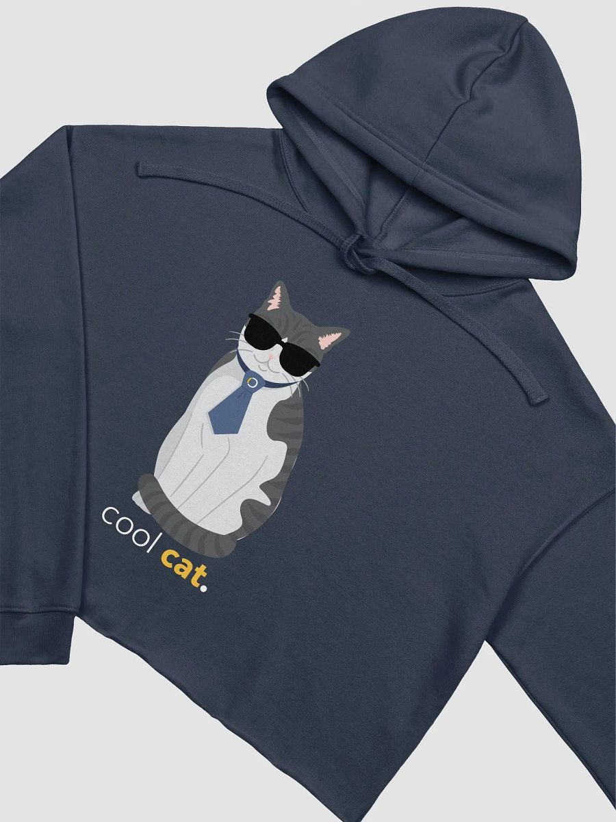 Cool Cat Cropped Bella & Canvas Hoodie product image (3)